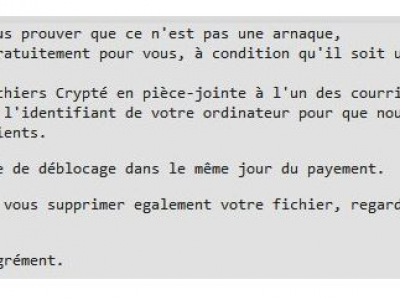 Le code malveillant JobCrypter, un ransomware qui parle Français comme une vache espagnole !