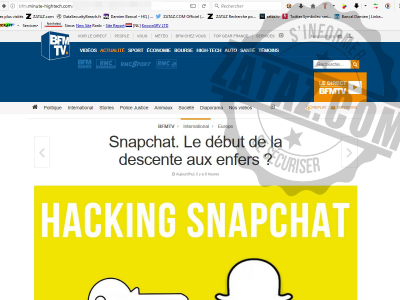 faux article BFM snapchat arnaque